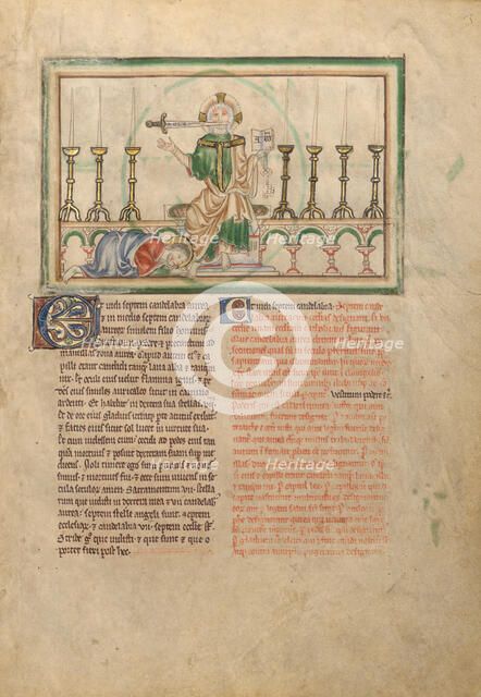 The Vision of Candles; Dyson Perrins Apocalypse, about 1255-1260. Creator: Unknown.