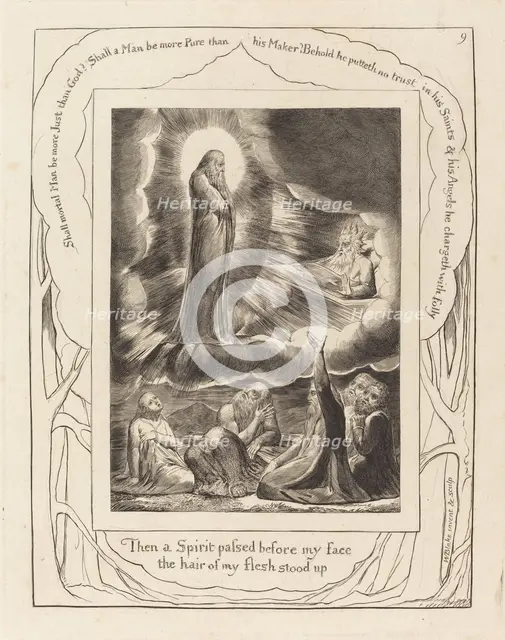 The Vision of Eliphaz, 1825. Creator: William Blake.
