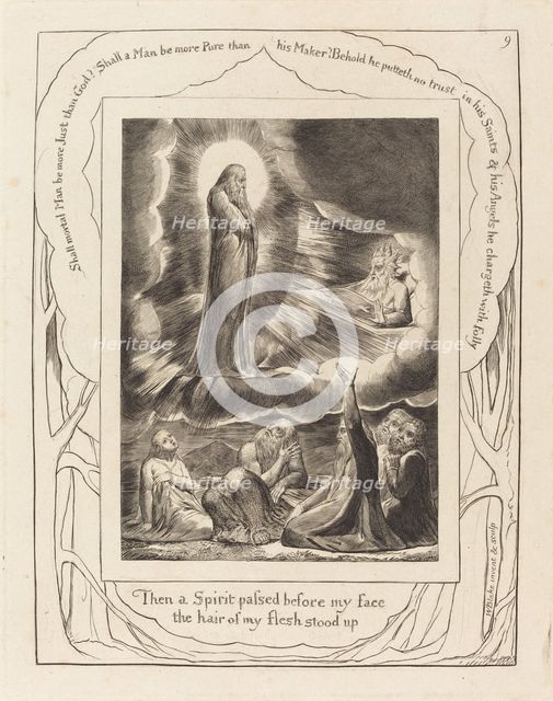 The Vision of Eliphaz, 1825. Creator: William Blake.