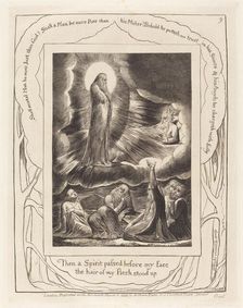 The Vision of Eliphaz, 1825. Creator: William Blake