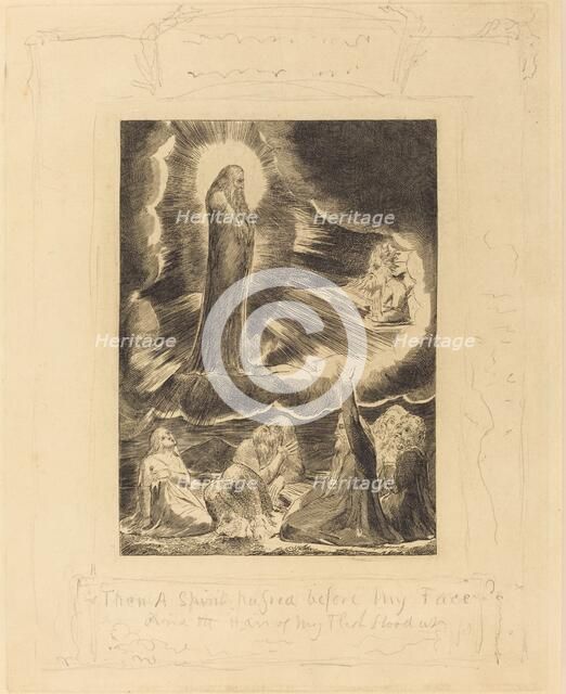 The Vision of Eliphaz, 1825. Creator: William Blake.