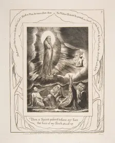 The Vision of Eliphaz, from Illustrations of the Book of Job, 1825-26. Creator: William Blake