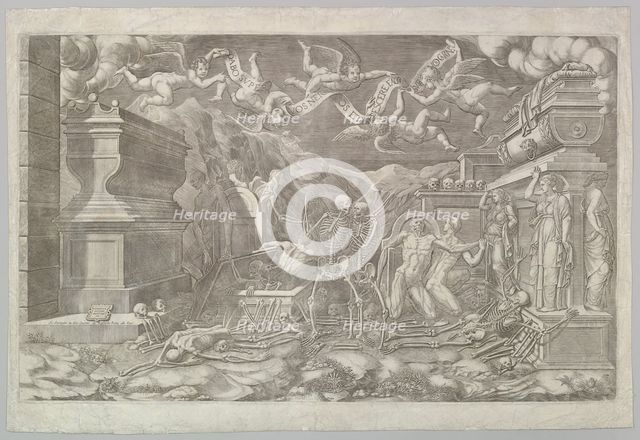 The Vision of Ezekiel, 1554. Creator: Giorgio Ghisi.
