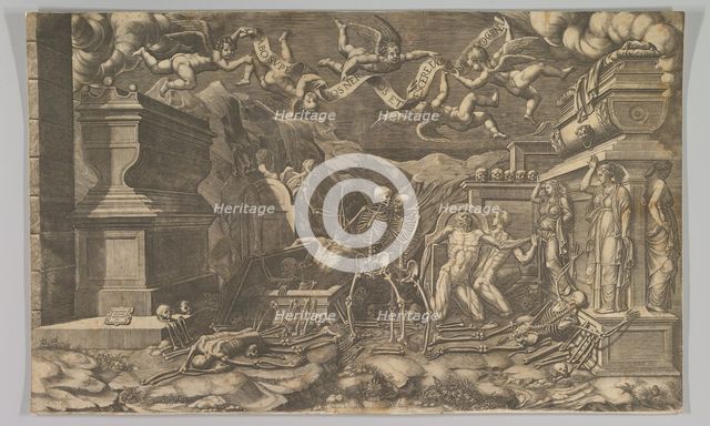 The Vision of Ezekiel, 1554 (republished 1595). Creator: Giorgio Ghisi.