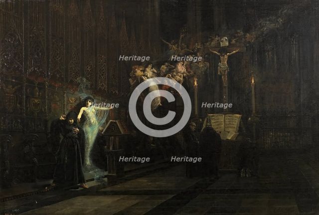 The vision of Fray Martín, 1894. Creator: Vicente Nicolau Cotanda.