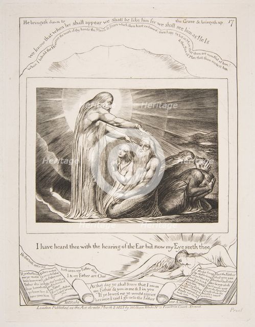 The Vision of God, from Illustrations of the Book of Job, 1825-26. Creator: William Blake.