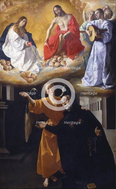 The vision of Saint Alphonsus Rodríguez. Artist: Zurbarán, Francisco, de (1598-1664)