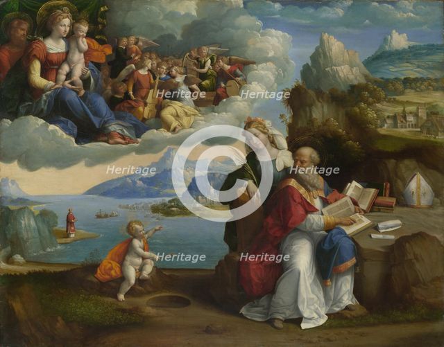 The Vision of Saint Augustine, c. 1520. Artist: Garofalo, Benvenuto Tisi da (1481-1559)