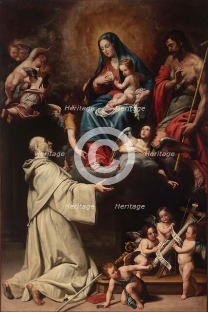 The Vision of Saint Bernard, 1643. Creator: Fiasella, Domenico (1589-1669).