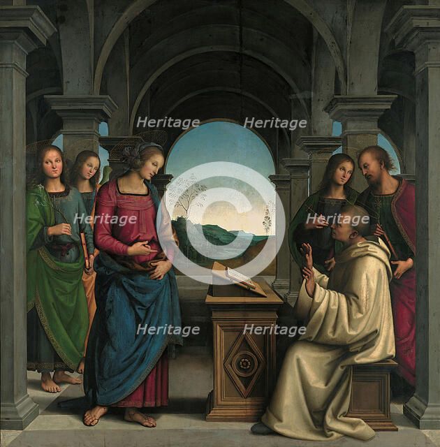 The Vision of Saint Bernard , c.1490-1495. Creator: Perugino (ca. 1450-1523).