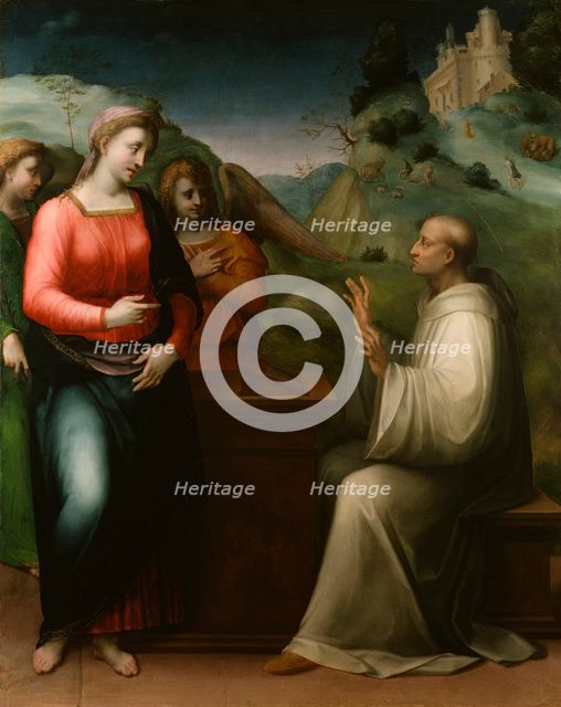 The Vision of Saint Bernard, c1520. Creator: Domenico Puligo.