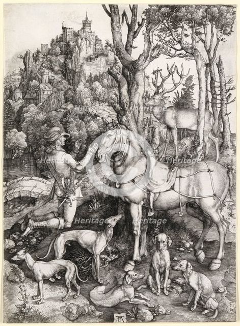 The Vision of Saint Eustace, c. 1501. Artist: Dürer, Albrecht (1471-1528)