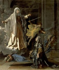 The Vision of Saint Frances of Rome, ca 1657 . Creator: Poussin, Nicolas (1594-1665)