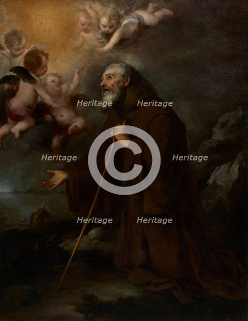 The Vision of Saint Francis of Paola, about 1670. Creator: Bartolomé Esteban Murillo.