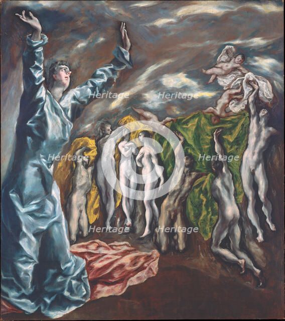 The Vision of Saint John. Artist: El Greco, Dominico (1541-1614)