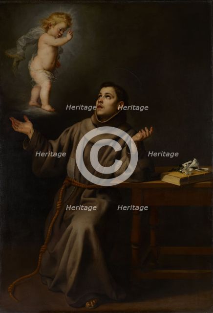 The Vision of St Anthony of Padua, 1652. Creator: Bartolomé Esteban Murillo.