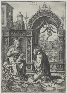 The Vision of St. Bernard, 1524. Creator: Dirk Vellert (Netherlandish, 1480/85-1547)