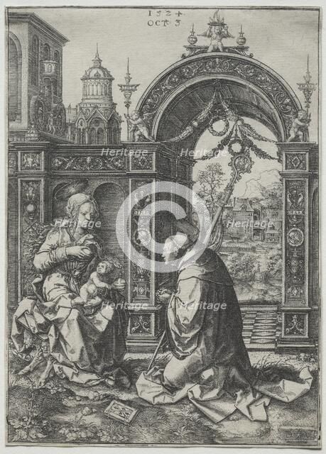 The Vision of St. Bernard, 1524. Creator: Dirk Vellert (Netherlandish, 1480/85-1547).