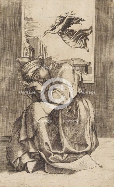 The Vision of St. Helena. Creator: Marcantonio Raimondi.