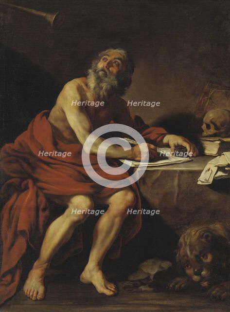 The Vision of St Jerome, 1626. Creator: Claude Vignon.