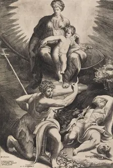 The Vision of St. Jerome. Creator: Giulio Bonasone