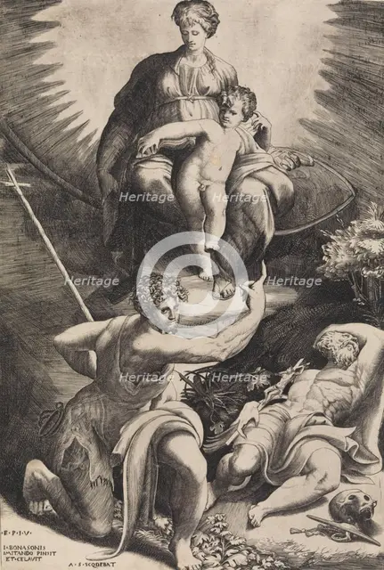 The Vision of St. Jerome. Creator: Giulio Bonasone.