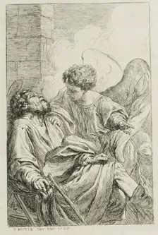 The Vision of St. Joseph in Egypt, 1764. Creator: Charles Hutin