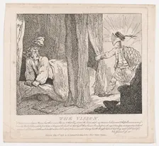 The Vision (Picturesque Beauties of Boswell, Part the Second), May 15, 1786., May 15, 1786. Creator: Thomas Rowlandson