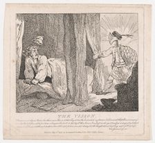 The Vision (Picturesque Beauties of Boswell, Part the Second), May 15, 1786., May 15, 1786. Creator: Thomas Rowlandson