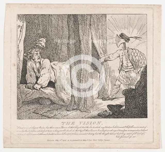 The Vision (Picturesque Beauties of Boswell, Part the Second), May 15, 1786., May 15, 1786. Creator: Thomas Rowlandson.