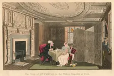 The Visist of Dr Syntax to the Widow Hopefull at York 1820. Artist: Thomas Rowlandson