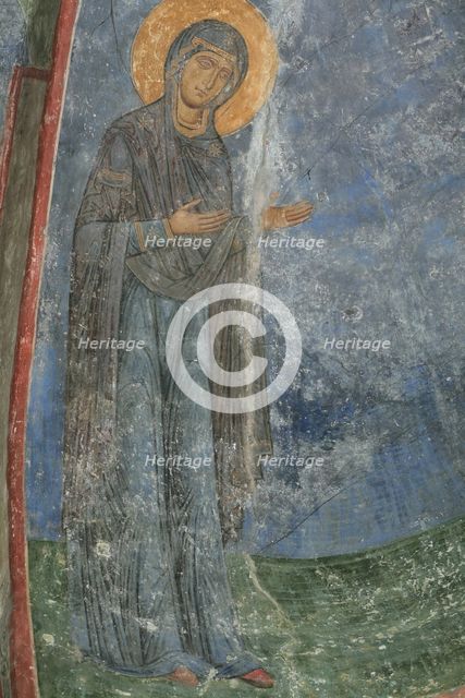 The Virgin, 12th century. Artist: Ancient Russian frescos  