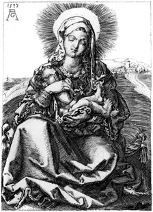 The Virgin 1527 (1849).Artist: Heinrich Aldegrever