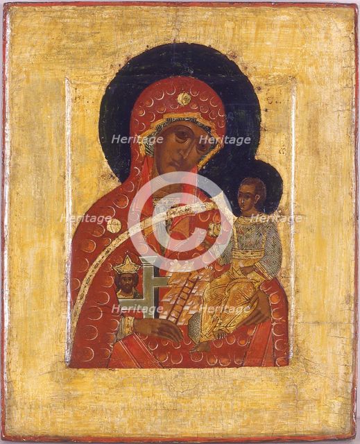 The Virgin The Mountain torn out not by Hands, 16th century. Artist: Russian icon  