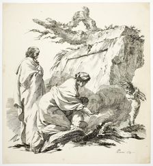 The Virgin Warms Jesus Hands in the Fire, 1759. Creator: Jean Baptiste Marie Pierre
