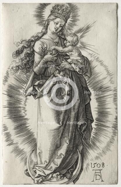 The Virgin with a Starry Crown, 1508. Creator: Albrecht Dürer (German, 1471-1528).