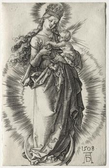 The Virgin with a Starry Crown, 1508. Creator: Albrecht Dürer (German, 1471-1528)