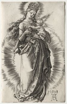 The Virgin with a Starry Crown, 1508. Creator: Albrecht Dürer (German, 1471-1528)