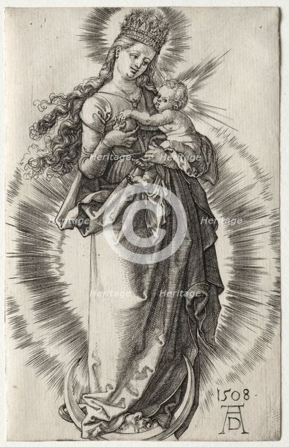 The Virgin with a Starry Crown, 1508. Creator: Albrecht Dürer (German, 1471-1528).