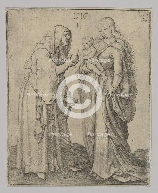 The Virgin With Child and St. Anna, 1516. Creator: Lucas van Leyden.
