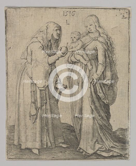 The Virgin With Child and St. Anna, 1516. Creator: Lucas van Leyden.