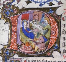 The Virgin, With Christ Laid In The Manger, c1200? Creator: Unknown