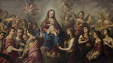 The Virgin with Saints and Angels, 17th century. Creator: Pedro Atanasio Bocanegra