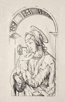 The Virgin with the Child under an arch, 1508. Creator: Hans Burgkmair (German, 1473-1531)