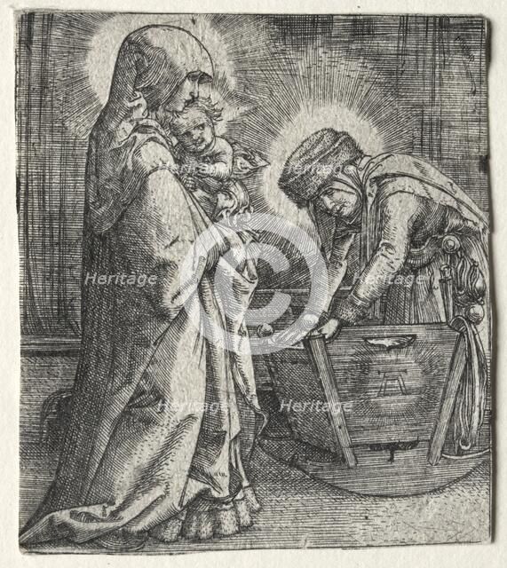 The Virgin with the Child and St. Anne at the Cradle, 1520-1526. Creator: Albrecht Altdorfer (German, c. 1480-1538).