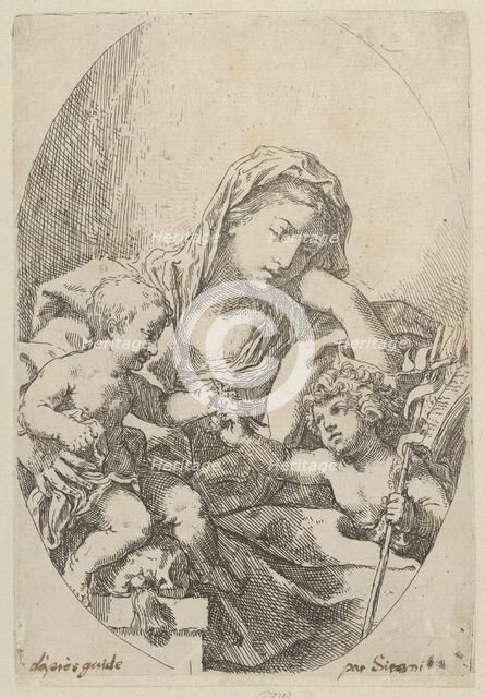 The Virgin with the Christ Child and the young Saint John the Baptist holding a bir..., ca. 1630-80. Creator: Lorenzo Loli.