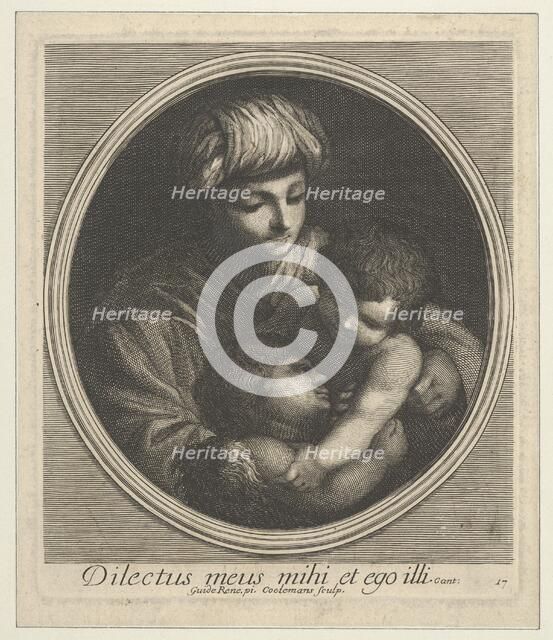 The Virgin with the infant Christ and the young Saint John the Baptist, in a circular..., 1690-1700. Creator: Jacobus Coelemans.
