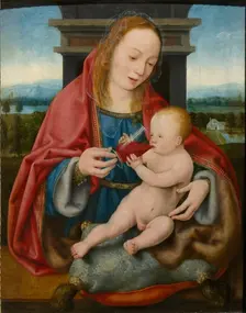 The Virgin with the Infant Christ Drinking Wine, c. 1520. Creator: Cleve, Joos van (ca. 1485-1540)