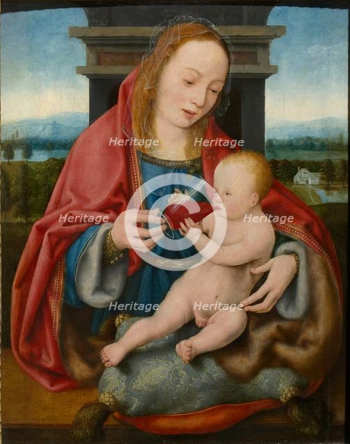 The Virgin with the Infant Christ Drinking Wine, c. 1520. Creator: Cleve, Joos van (ca. 1485-1540).
