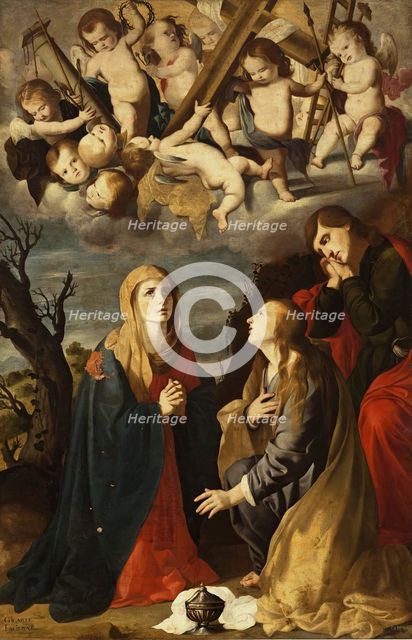 The Virgin with the Magdalene and Saint John, 1651. Creator: Mateo Gilarte.